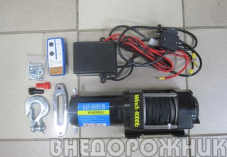 Лебёдка электрическая Electric Winch-4000 (1814 кг.) с кевларовым тросом